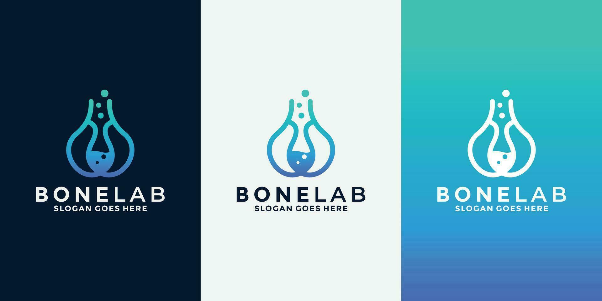 bone lab logo design for your business health, medical vector