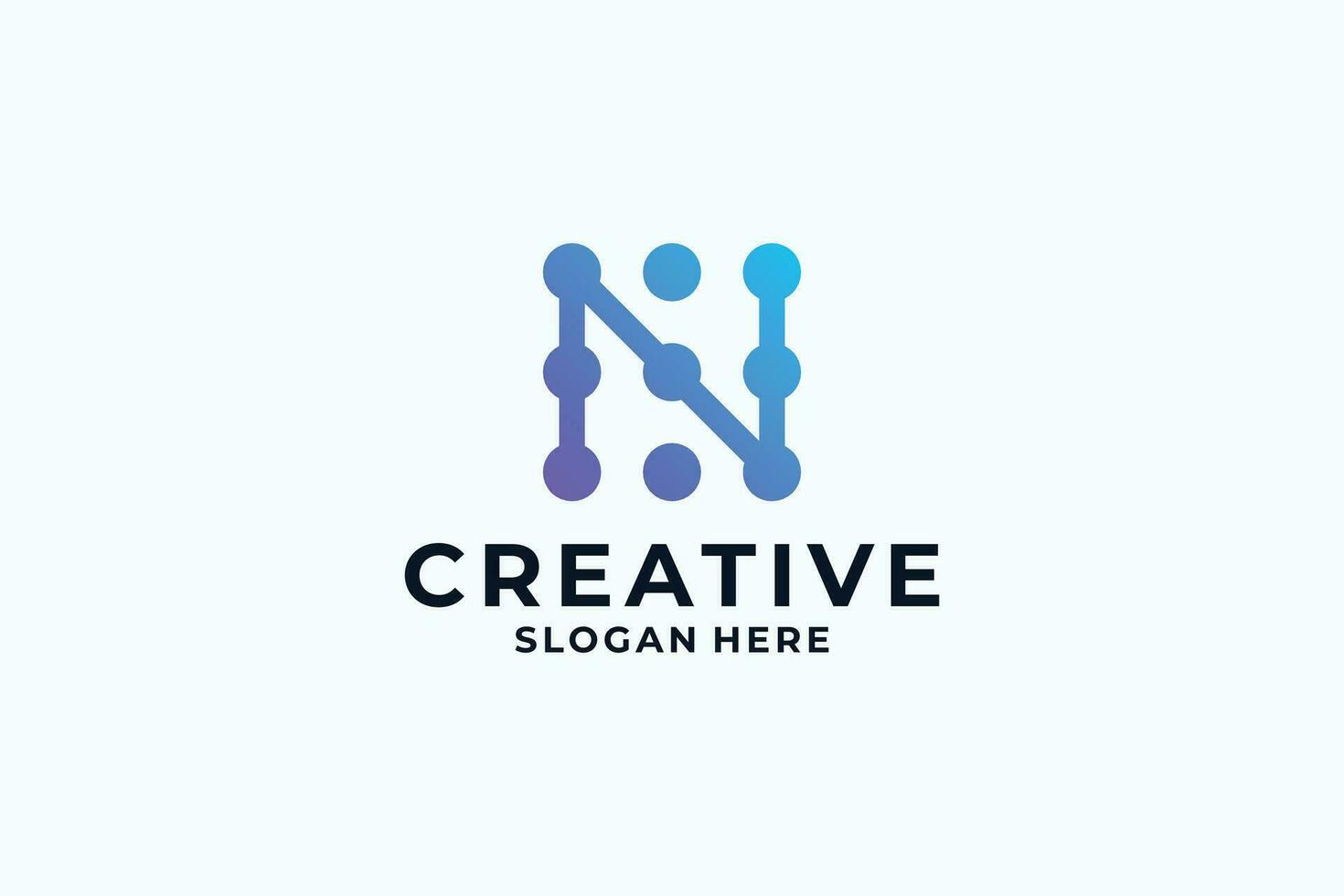Creative letter N logo design vector. vector