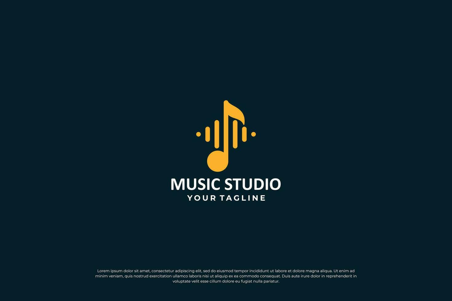 creativo y moderno música logo, icono, símbolo. vector