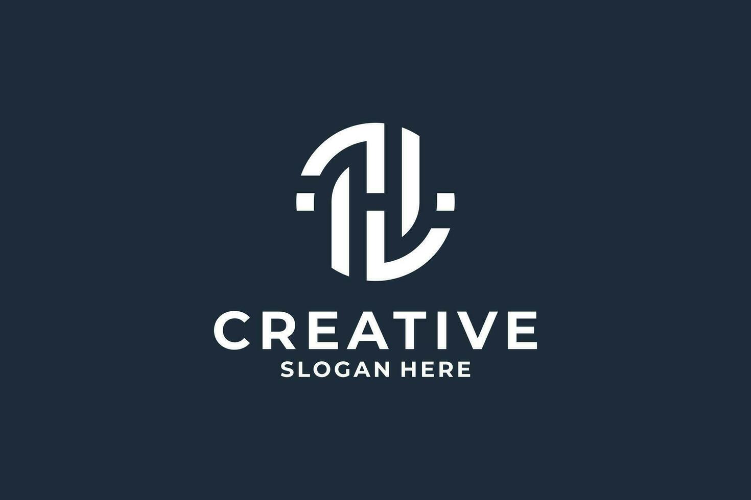 Creative letter H logo design inspiration. vector