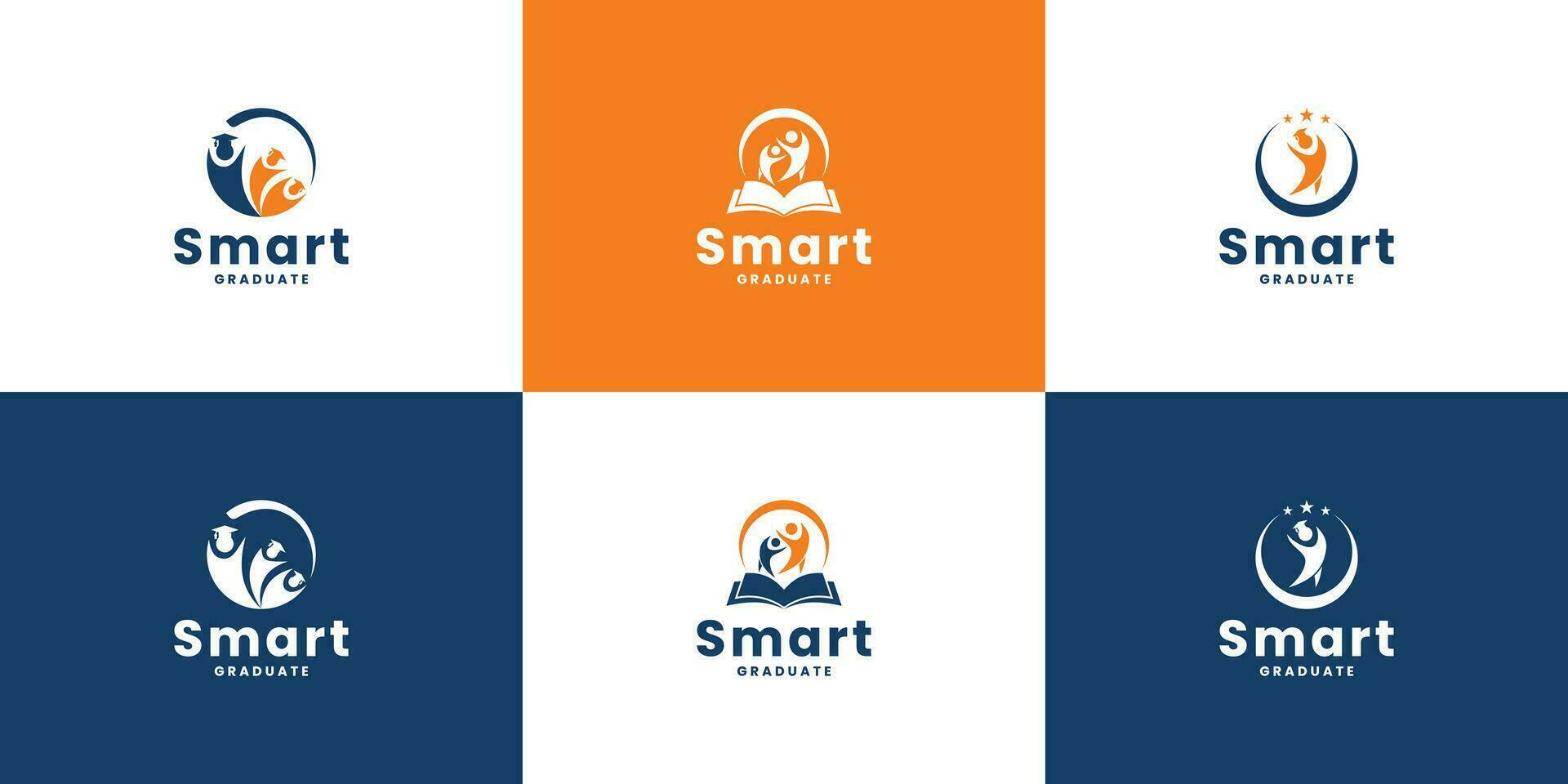 Set of education logo design for university and school academy. vector