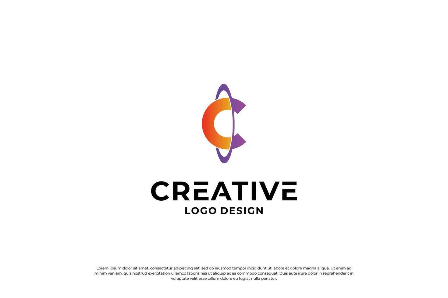 Letter C logo design template. Creative initial letters C logo design symbol. vector