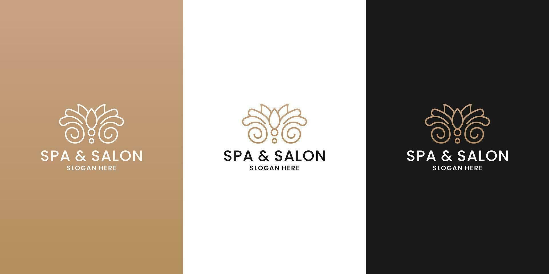 belleza spa, loto logo diseño para salón spa, y yoga vector