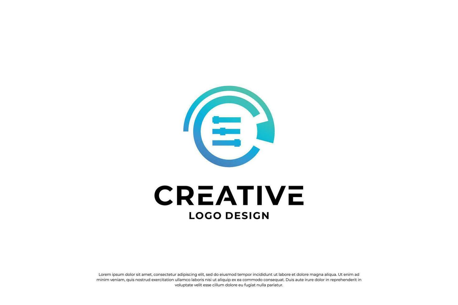 Letter C logo design template. Creative initial letters C logo design symbol. vector