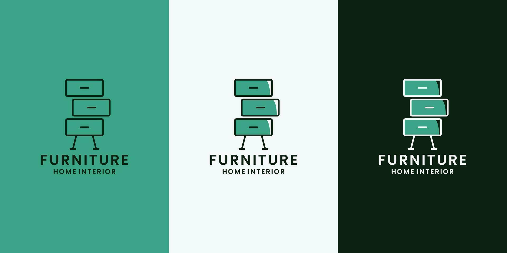 furniture interior logo design property home vector