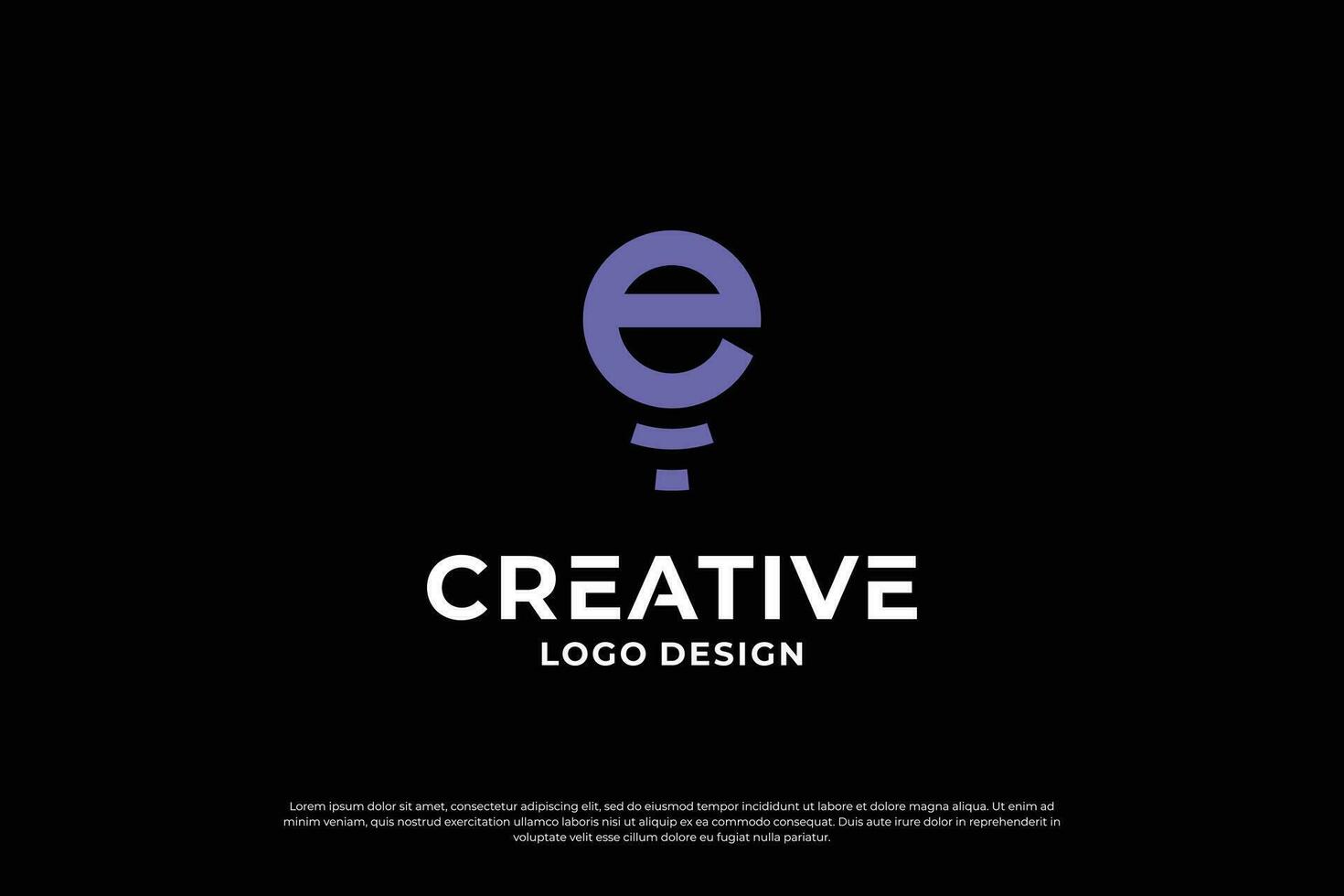 Letter E logo design vector. Initial letter E logo inspiration, Creative E symbol logo business. vector