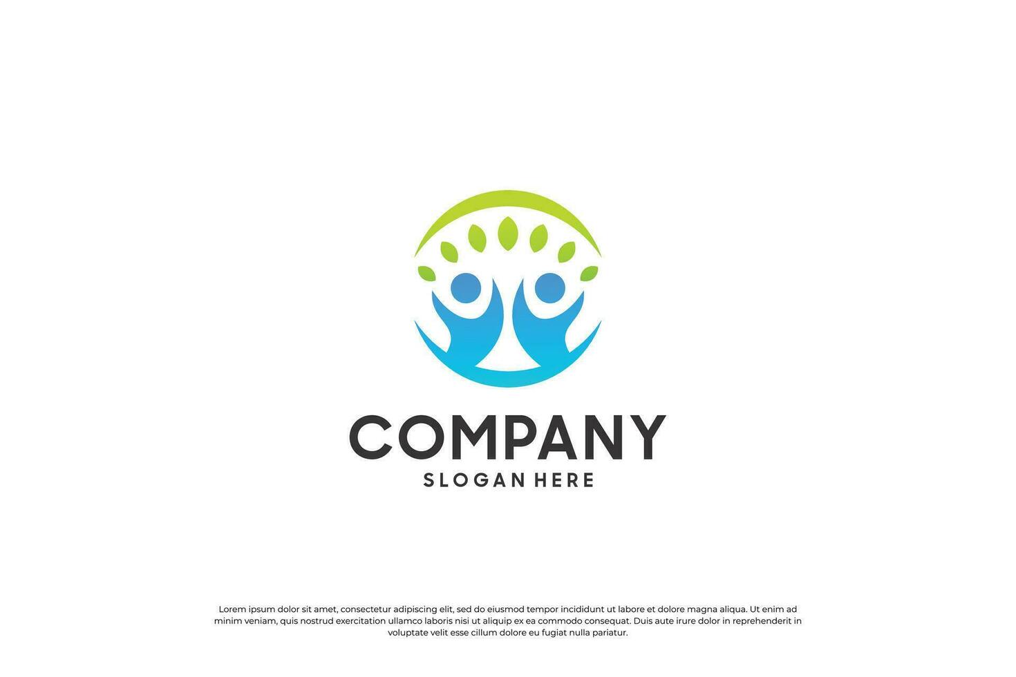 resumen humano logo diseño. personas con unidad concepto. vector