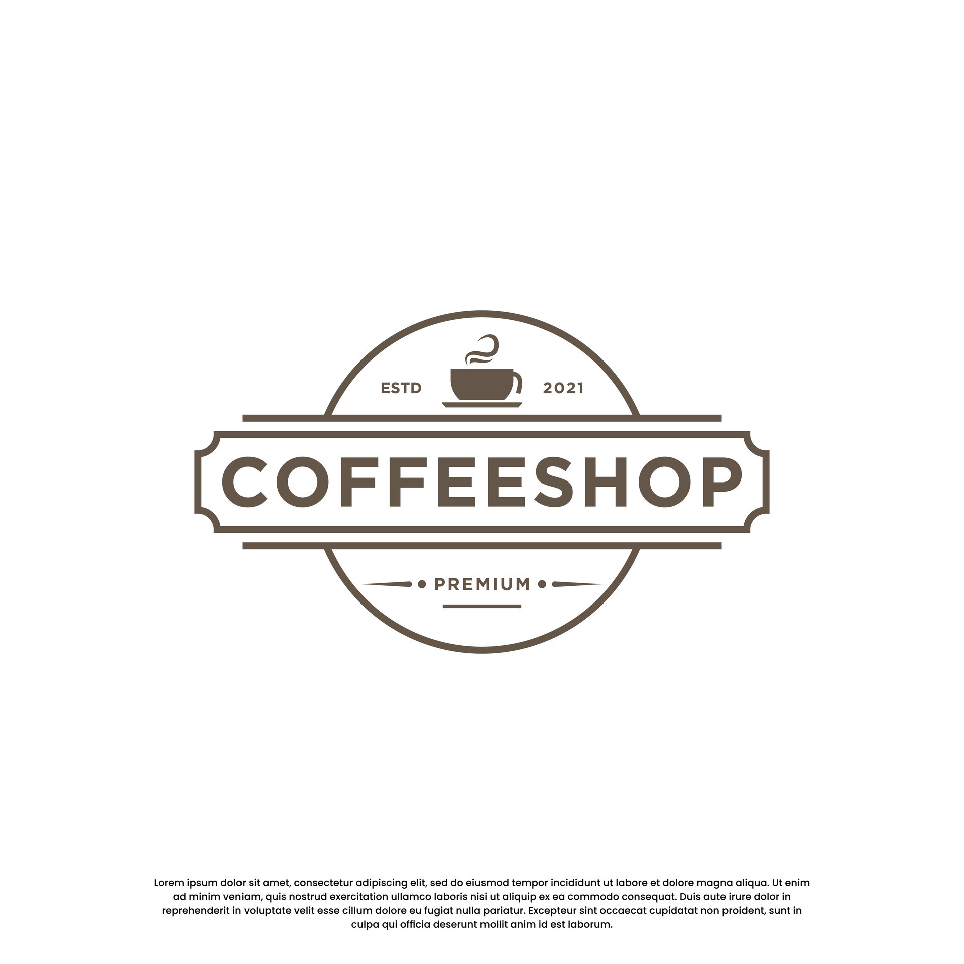 vintage coffee logo design. retro coffee shop logo. 36164458 Vector Art ...