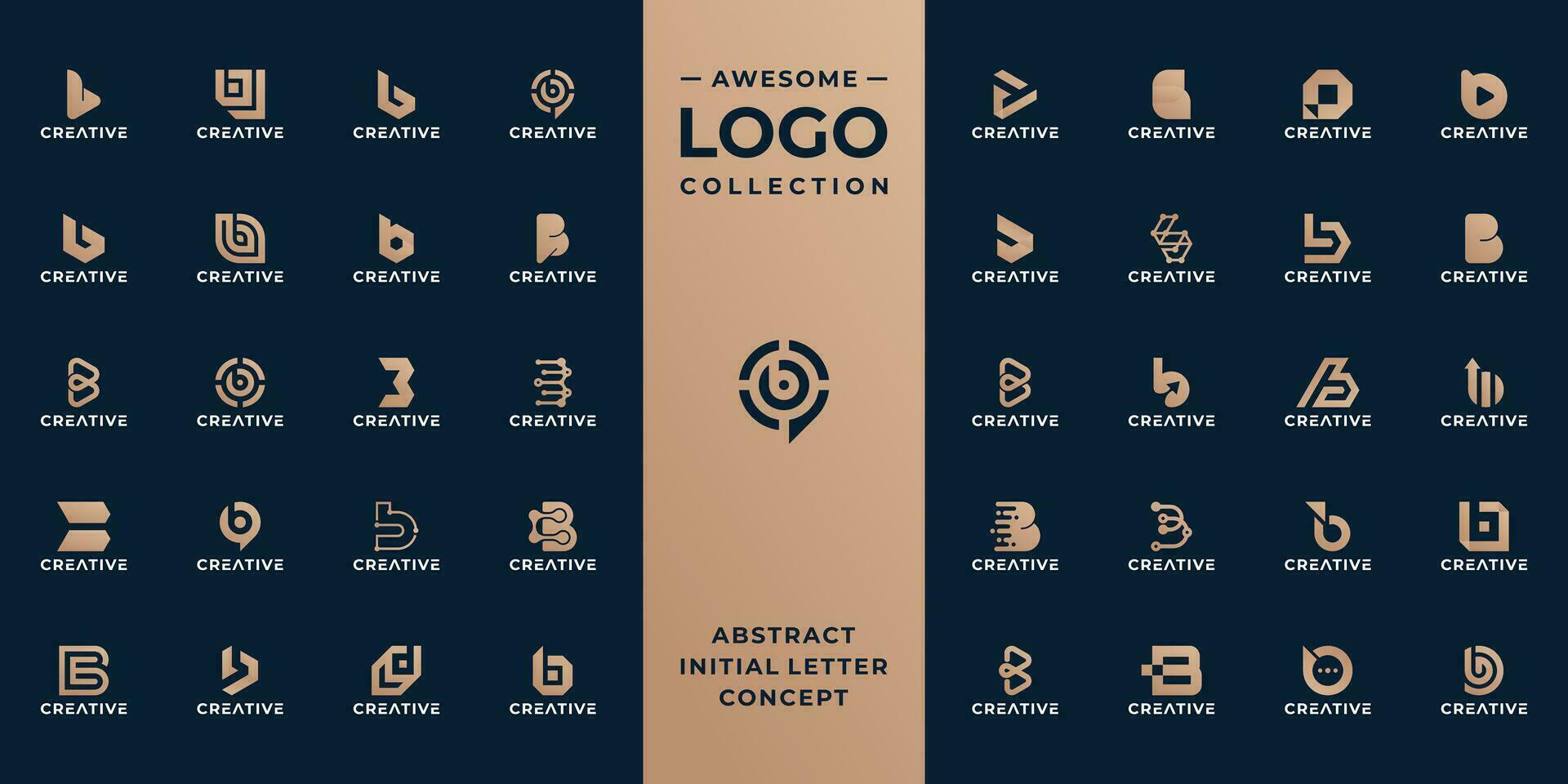 collection of initial letter B logo design template. vector