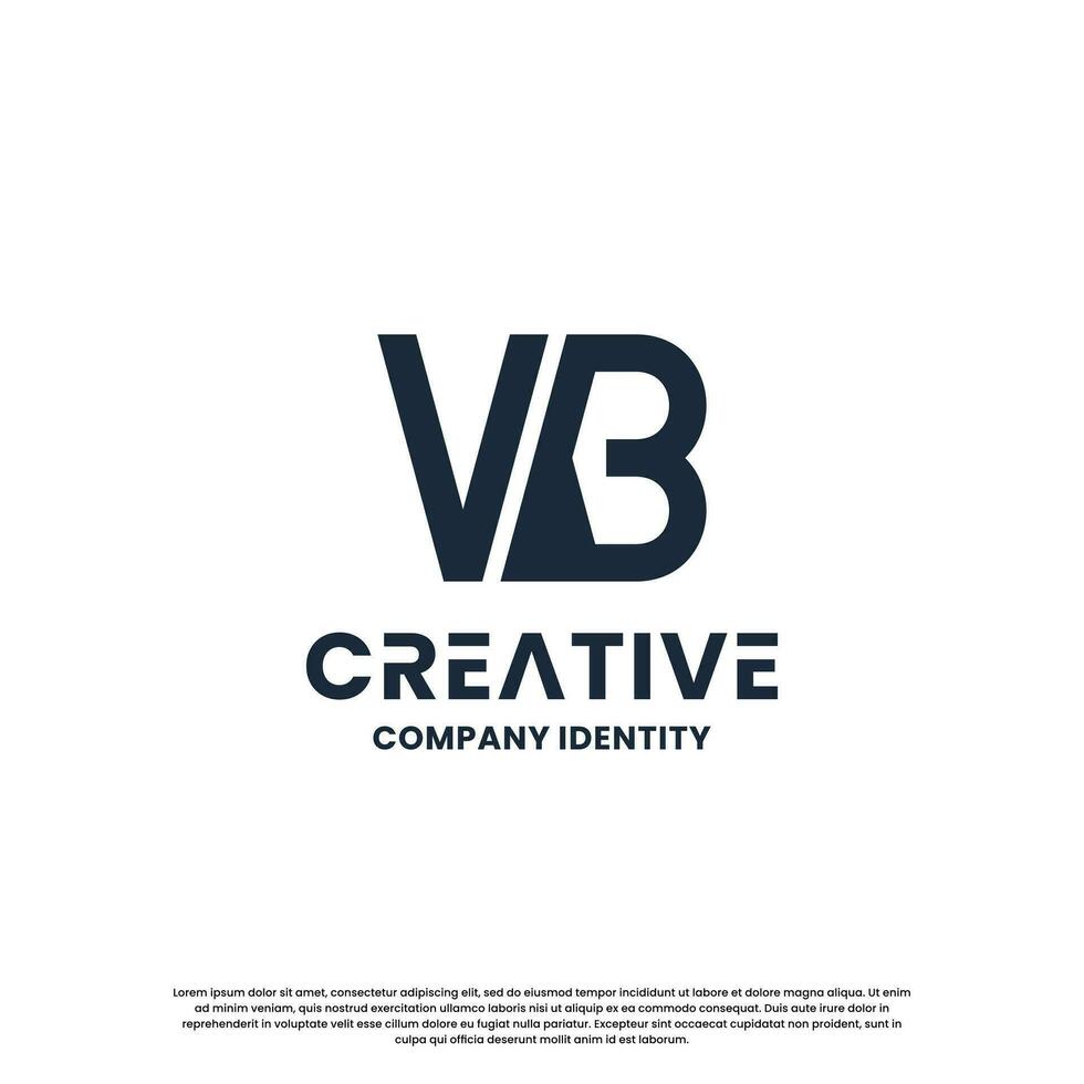 creative monogram letter V B logo design inspiration vector