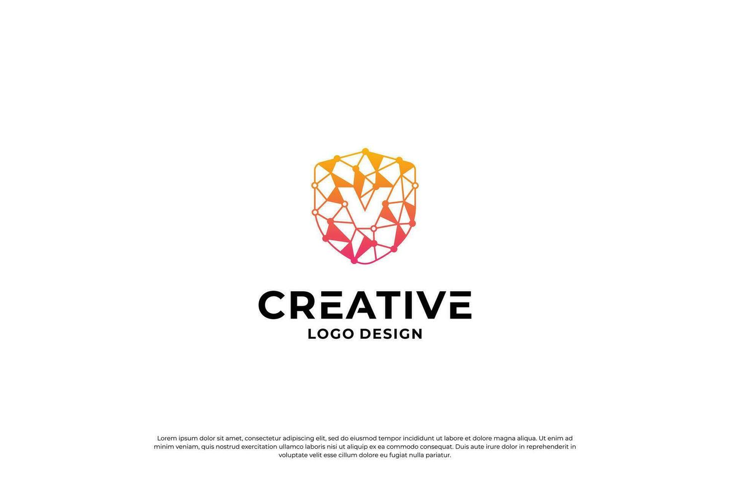 Letter v logo design template. Initial letters v. Creative v symbol. vector