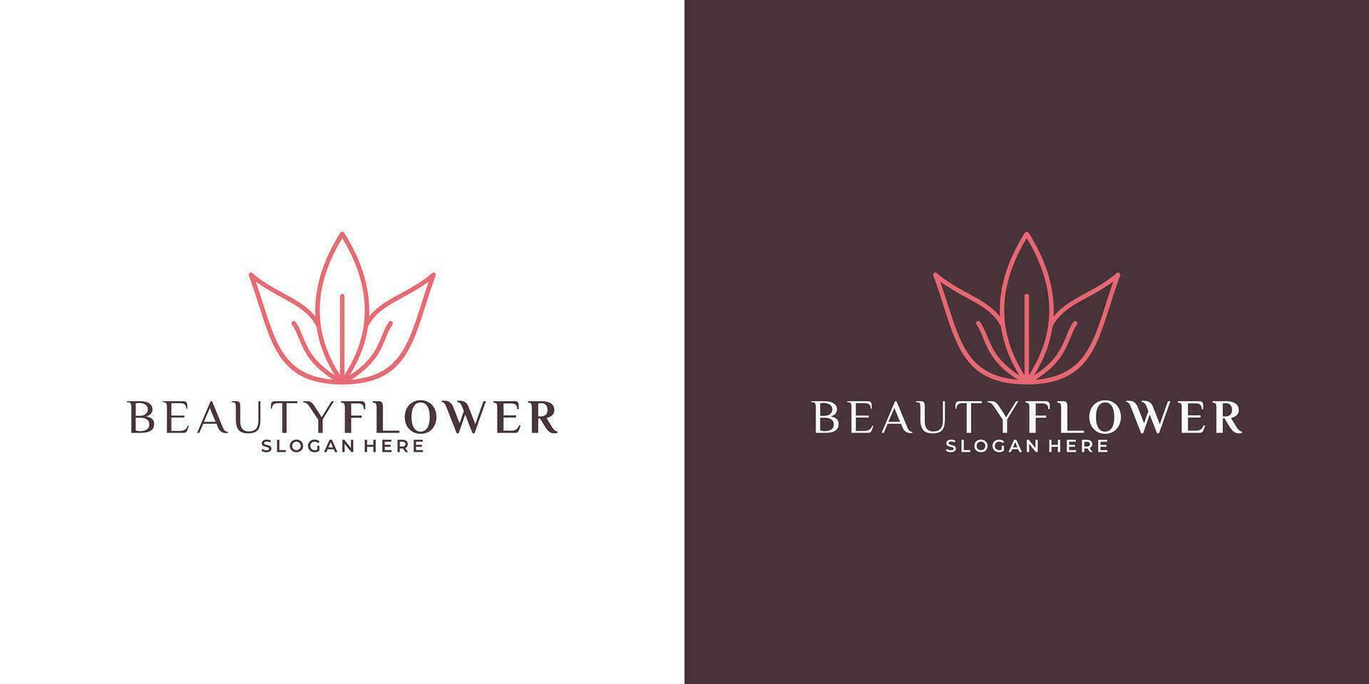 beauty lotus flower logo design for your business saloon, spa, resort, cosmetic, fashion etc vector