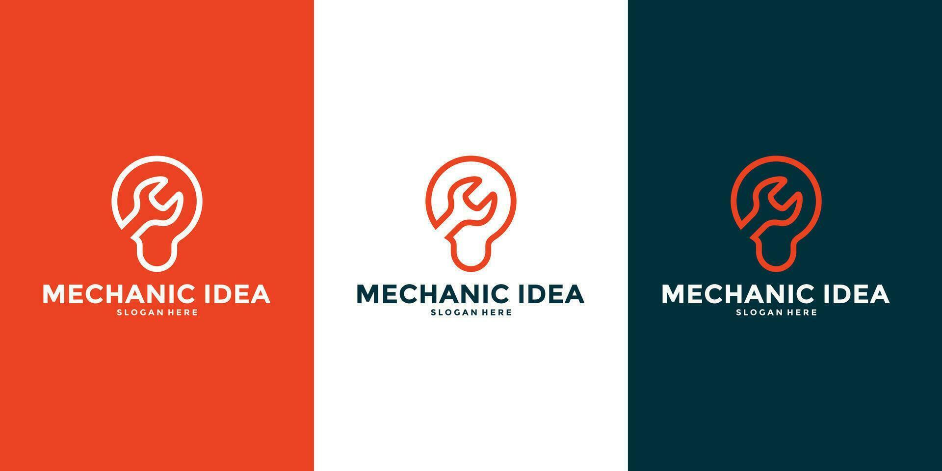 creativo y inteligente mecánico logo diseño vector para tu negocio taller etc