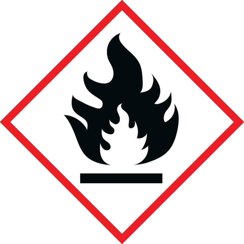Flame, Fire Flammable Materials Icon vector