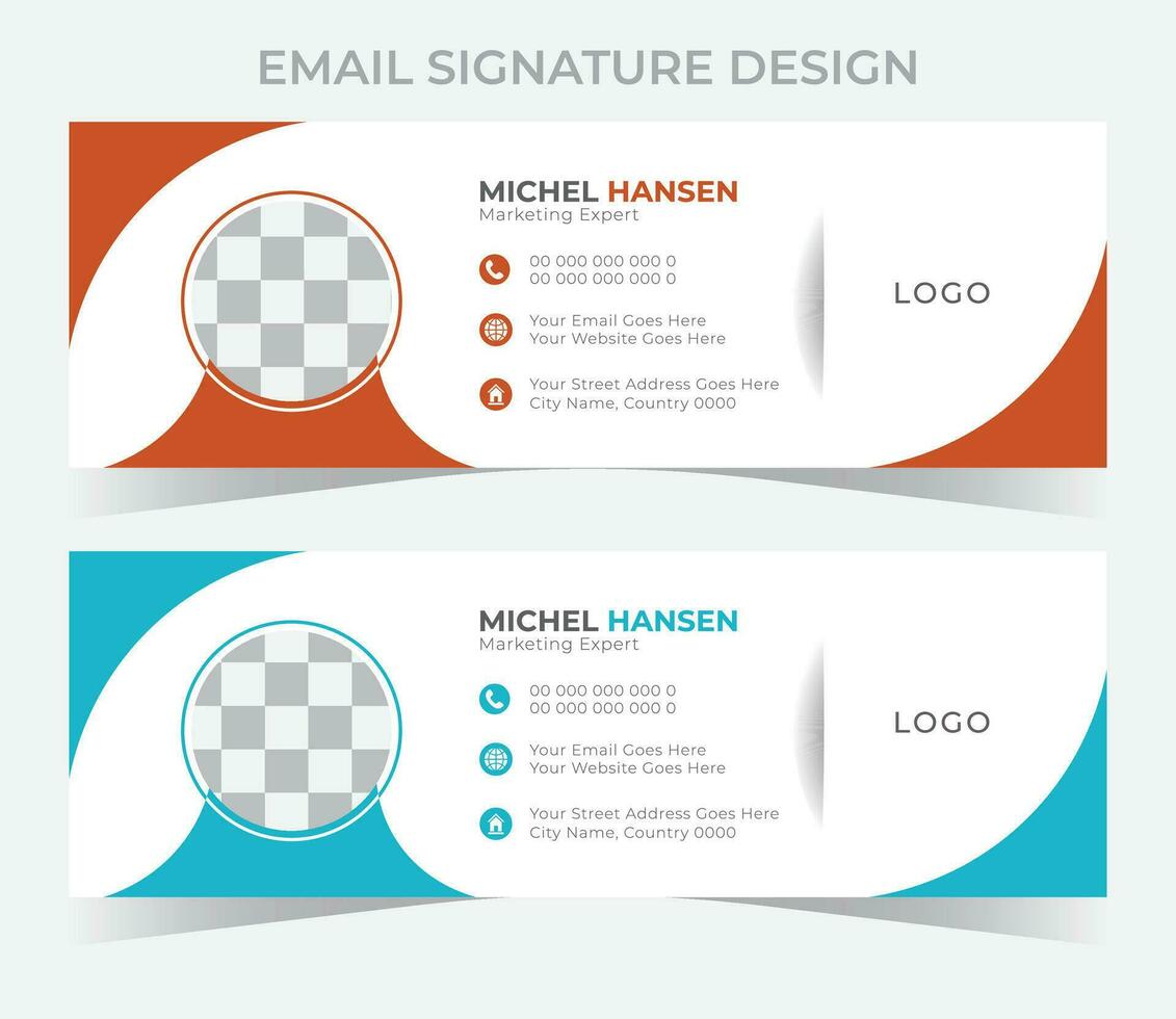Email Signature Design template vector