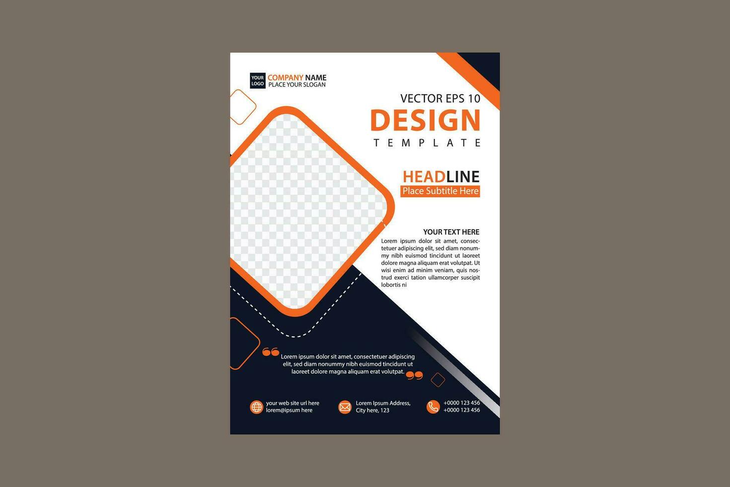 Brochure design, cover modern layout, annual report, poster, flyer in A4 vector