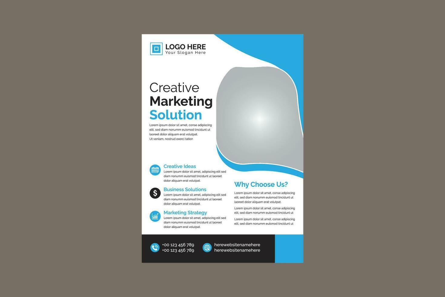 Brochure design, cover modern layout, annual report, poster, flyer in A4 vector