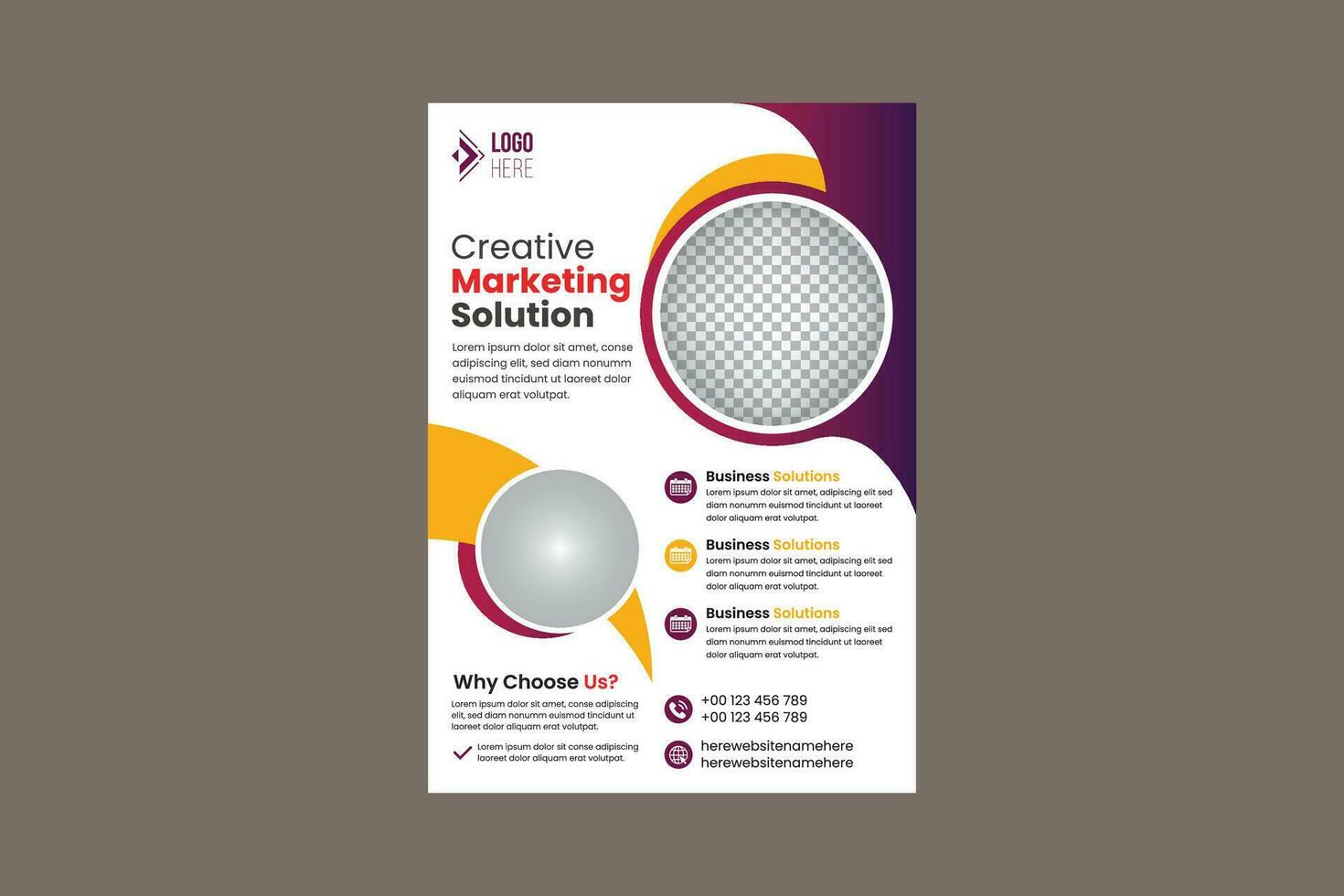 Brochure design, cover modern layout, annual report, poster, flyer in A4 vector