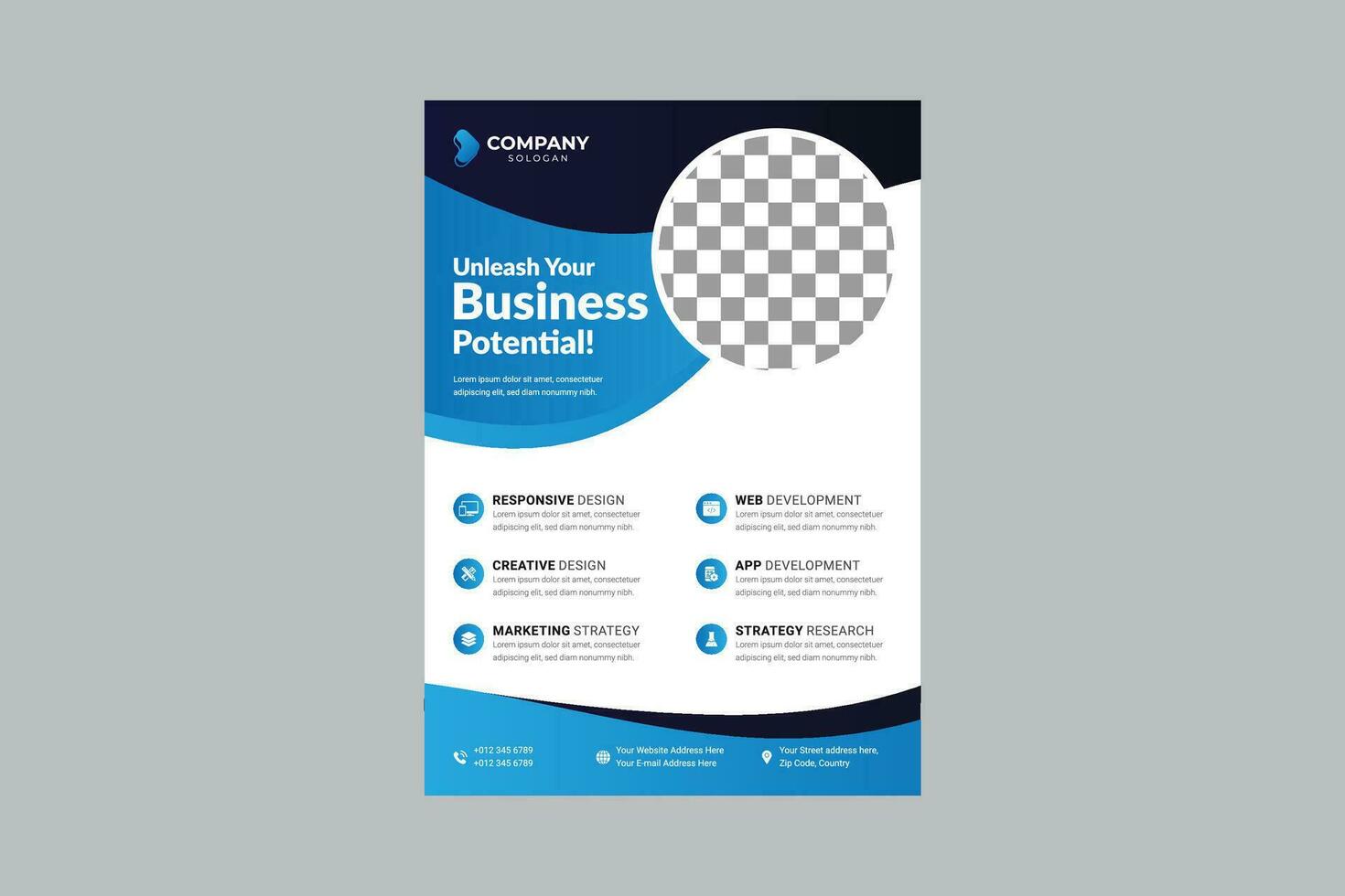 Set of Annual report or business flyer template design vector
