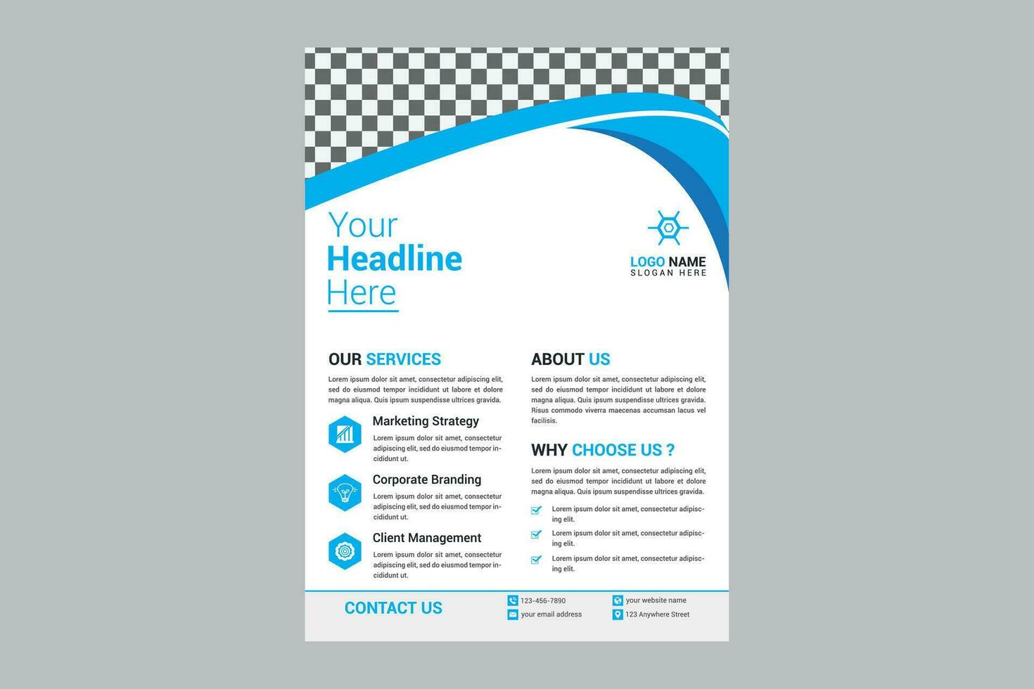 Set of Annual report or business flyer template design vector