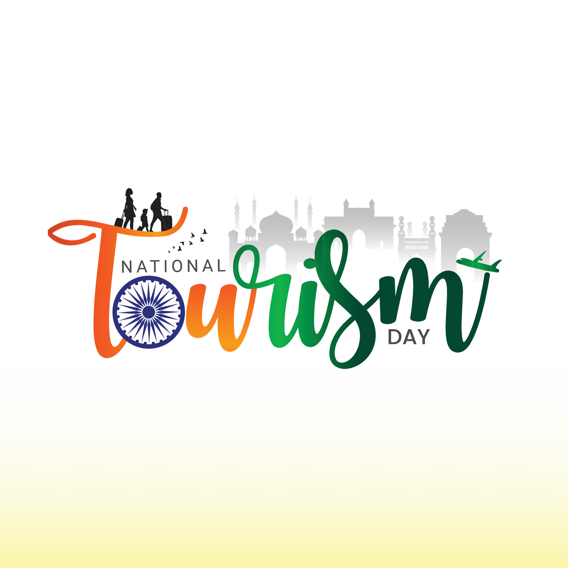 Editable vector image of National Tourism Day can be used for banners