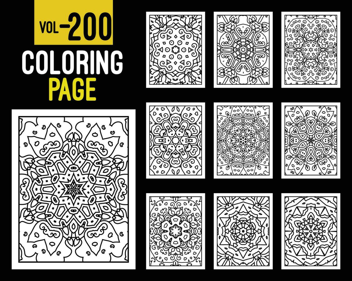 Mandalas Adult Coloring Book. Oriental pattern, vector illustration. Islam, Arabic, Indian, turkish, pakistan, chinese, mystic, ottoman motifs. Coloring book page mandala, kdp Interior