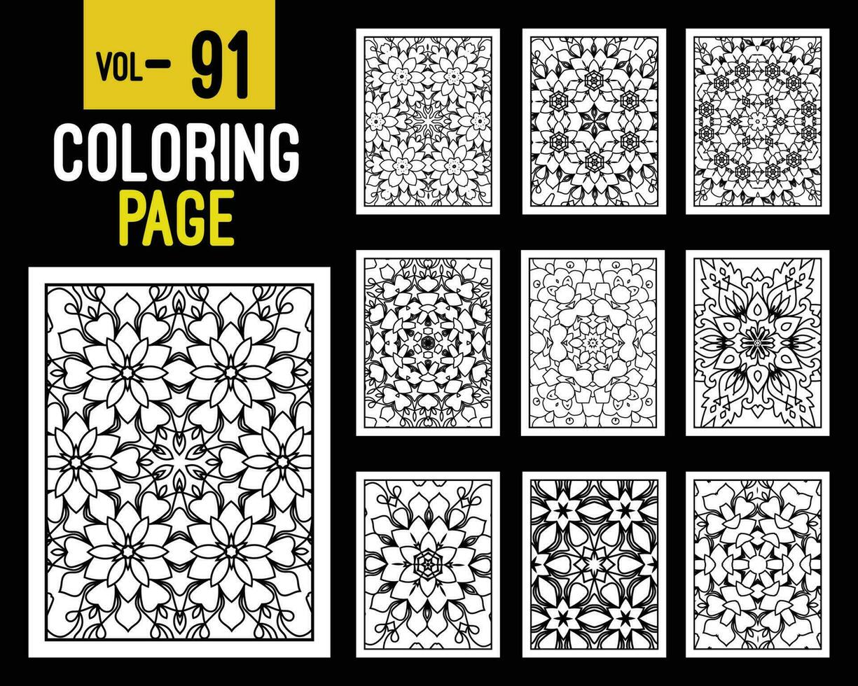 Mandalas Adult Coloring Book. Oriental pattern, vector illustration. Islam, Arabic, Indian, turkish, pakistan, chinese, mystic, ottoman motifs. Coloring book page mandala, kdp Interior