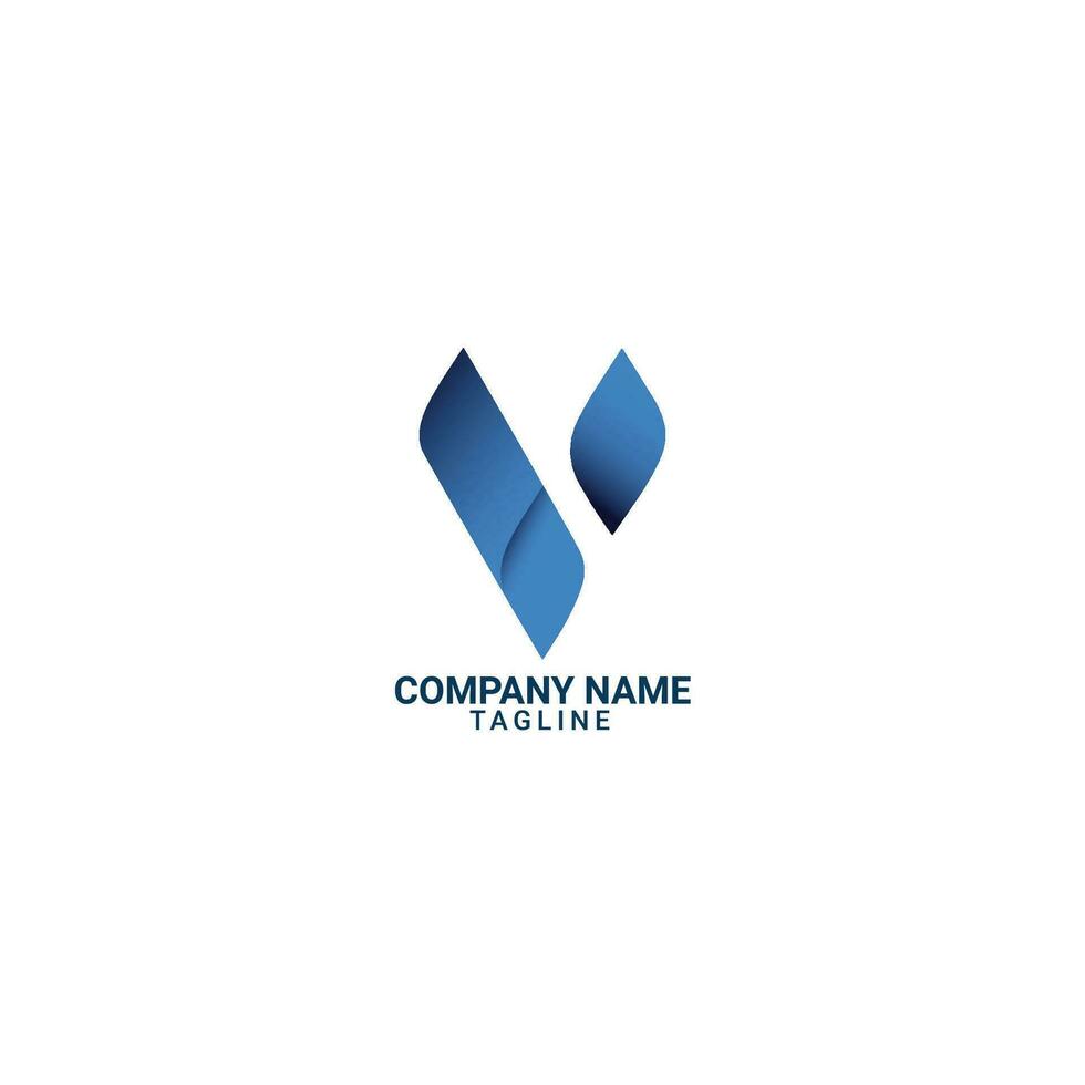 Gradient V Letter Logo vector