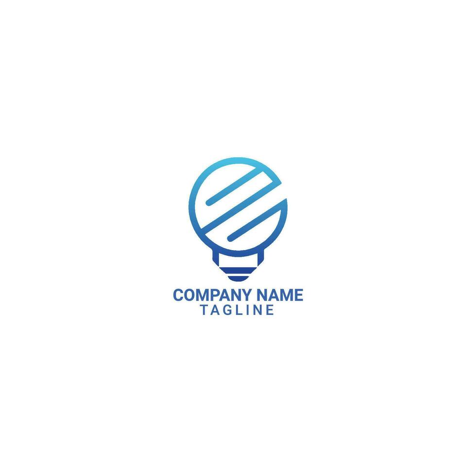 Gradient Bulb Logo Design Template vector