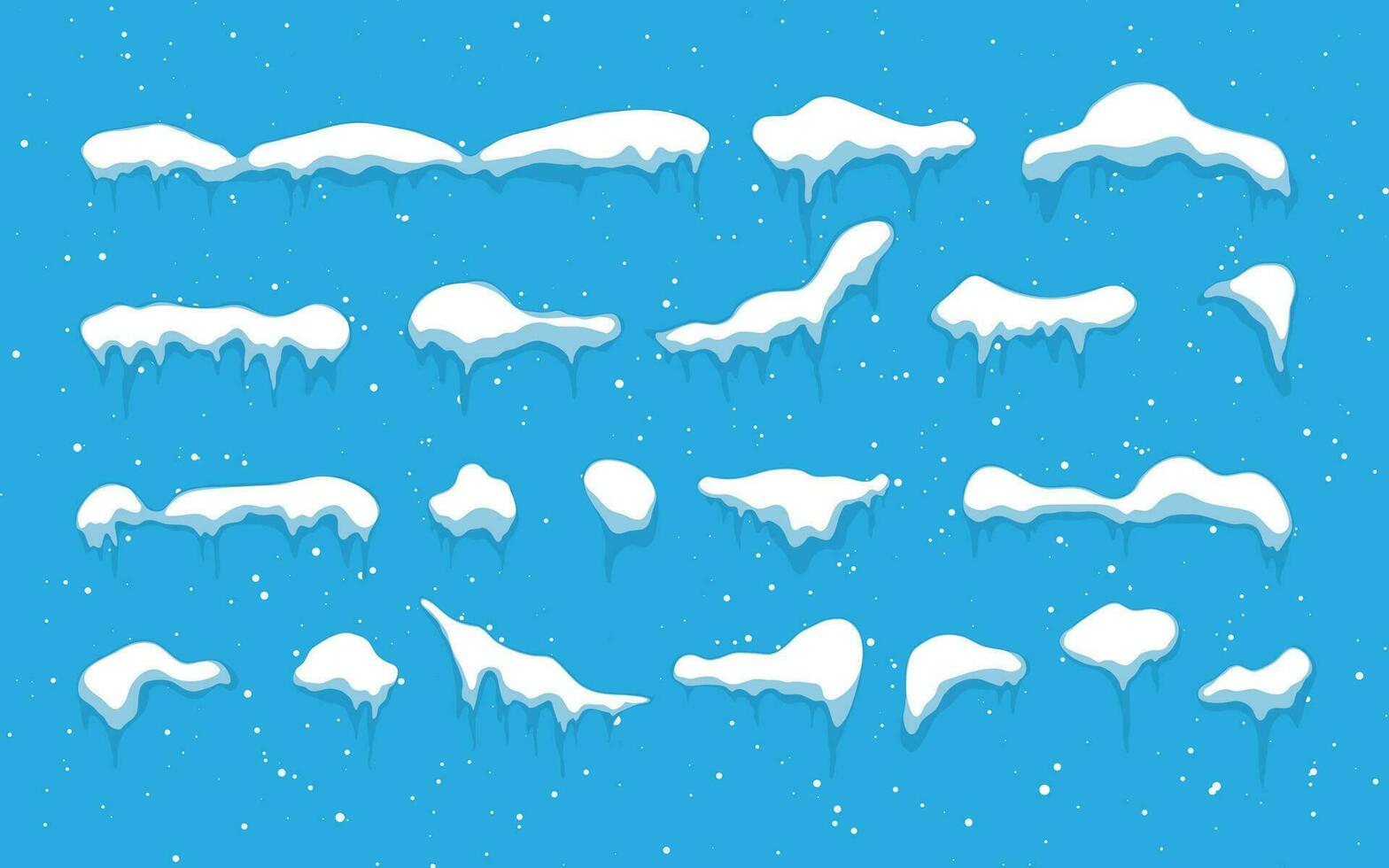 nieve, hielo gorra con sombra. Nevado elementos en invierno antecedentes. nevada y copos de nieve. Navidad y nuevo año, invierno estación. vector ilustración