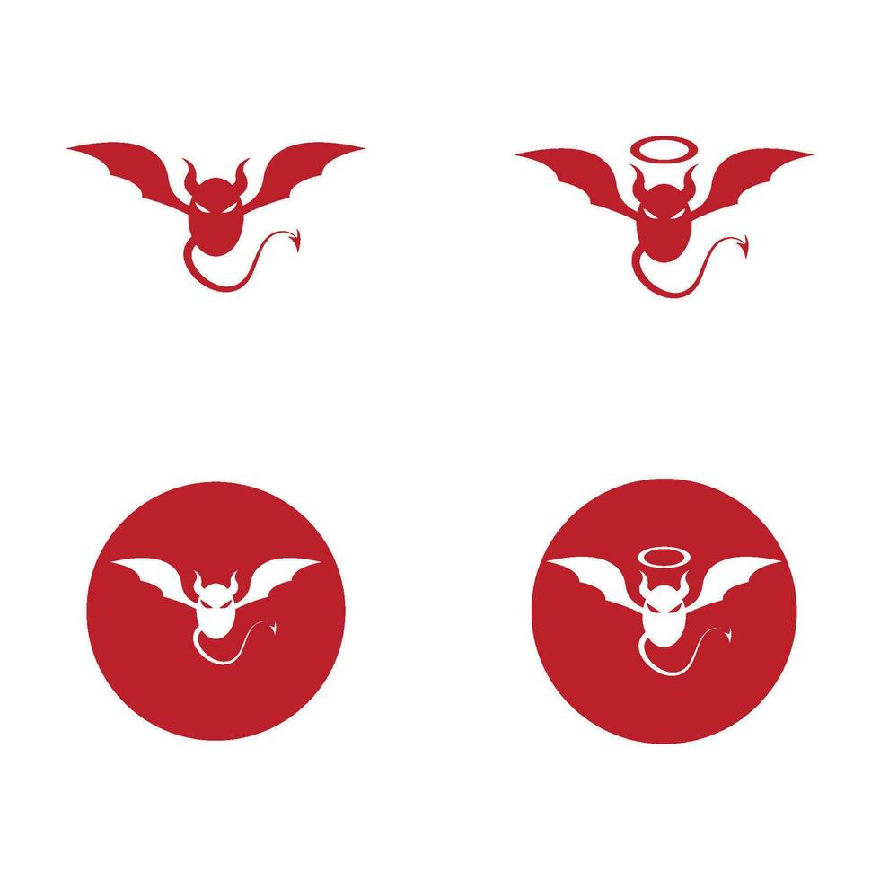 Devil angel logo vector