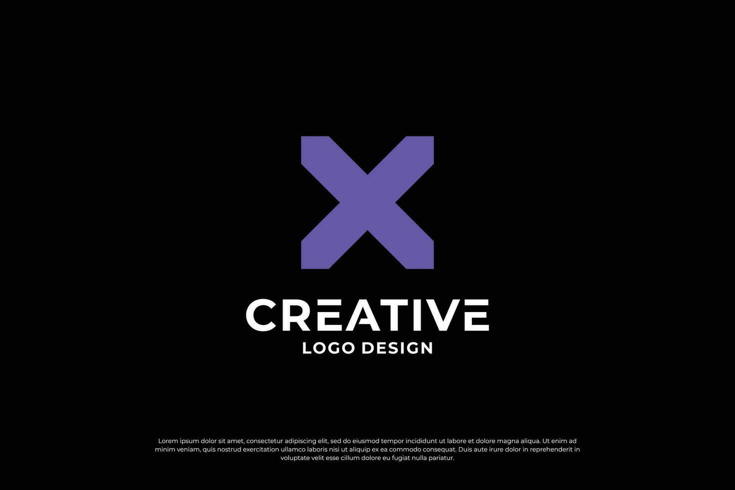 Letter x logo design template. Initial letters X. Creative X symbol. vector
