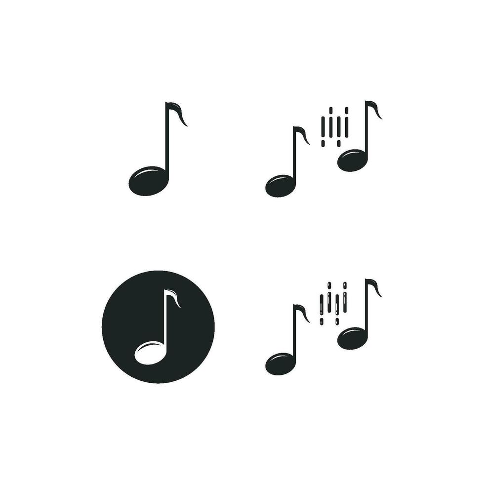 vector de icono de nota musical