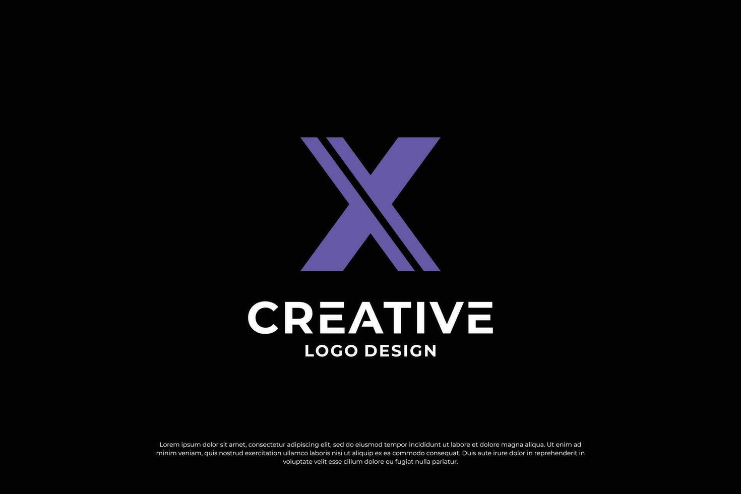 Letter x logo design template. Initial letters X. Creative X symbol. vector