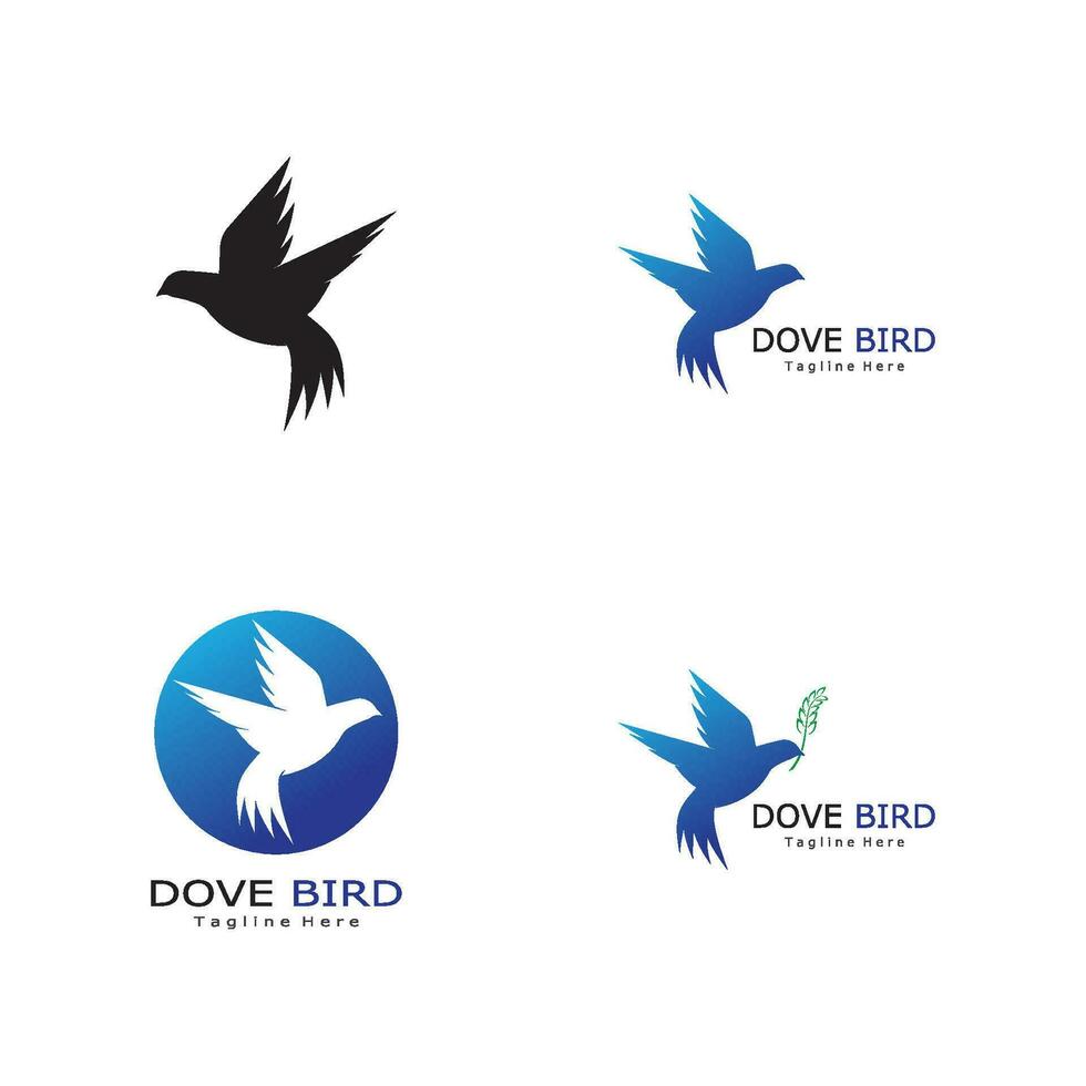 Bird Dove Logo Template vector