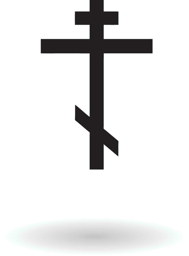 Orthodox cross on white background vector