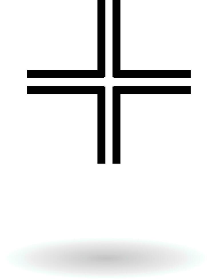 Gamma cross on white background vector