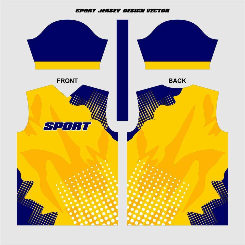 Sport jersey design ready to print vector