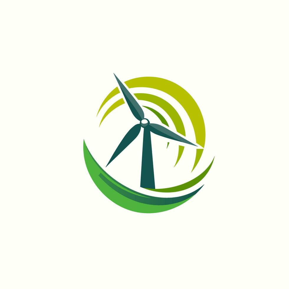 ai generado alternativa poder soluciones lleno vistoso logo. sustentabilidad negocio valor. viento turbina sencillo icono. diseño elemento. ai Arte para corporativo marca vector