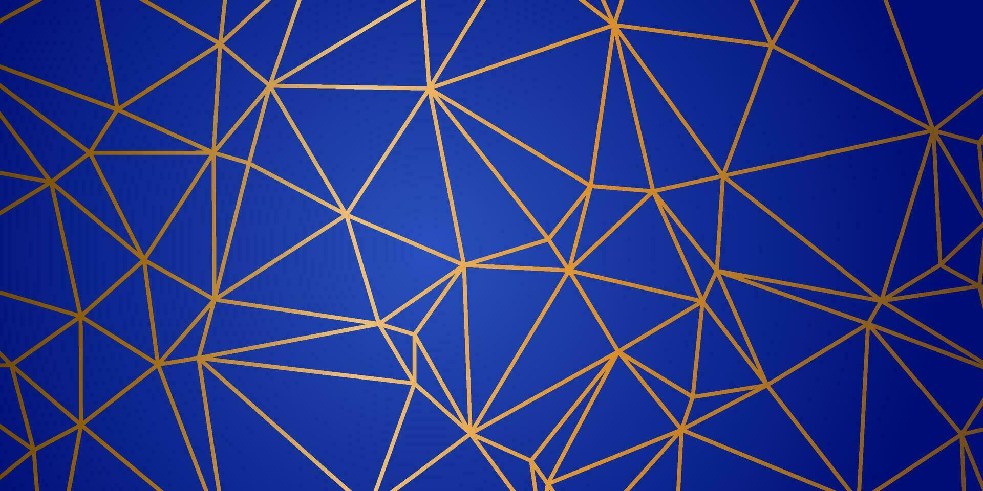 elegant dark blue background with gold lines vector