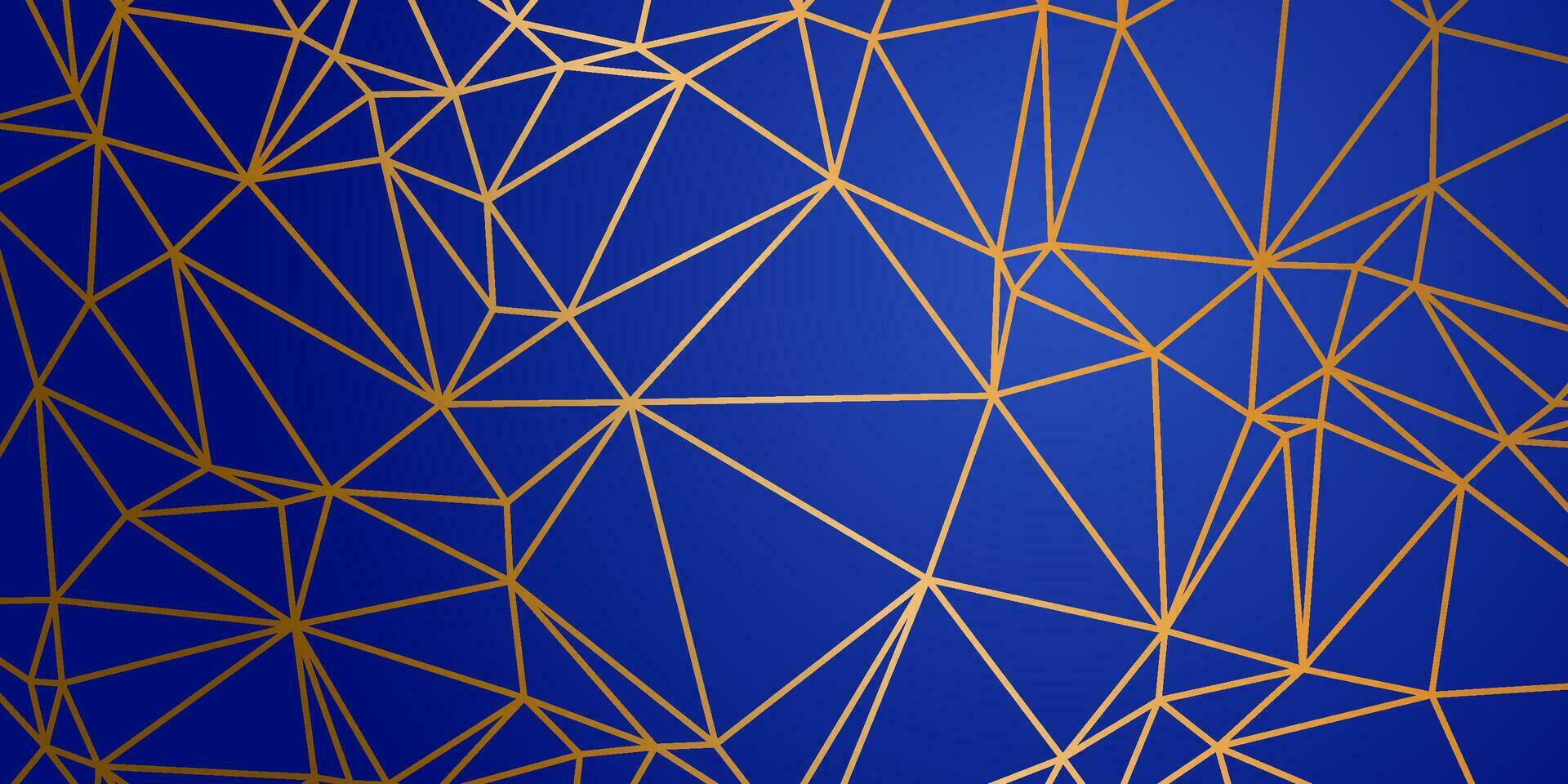 elegant dark blue background with gold lines vector