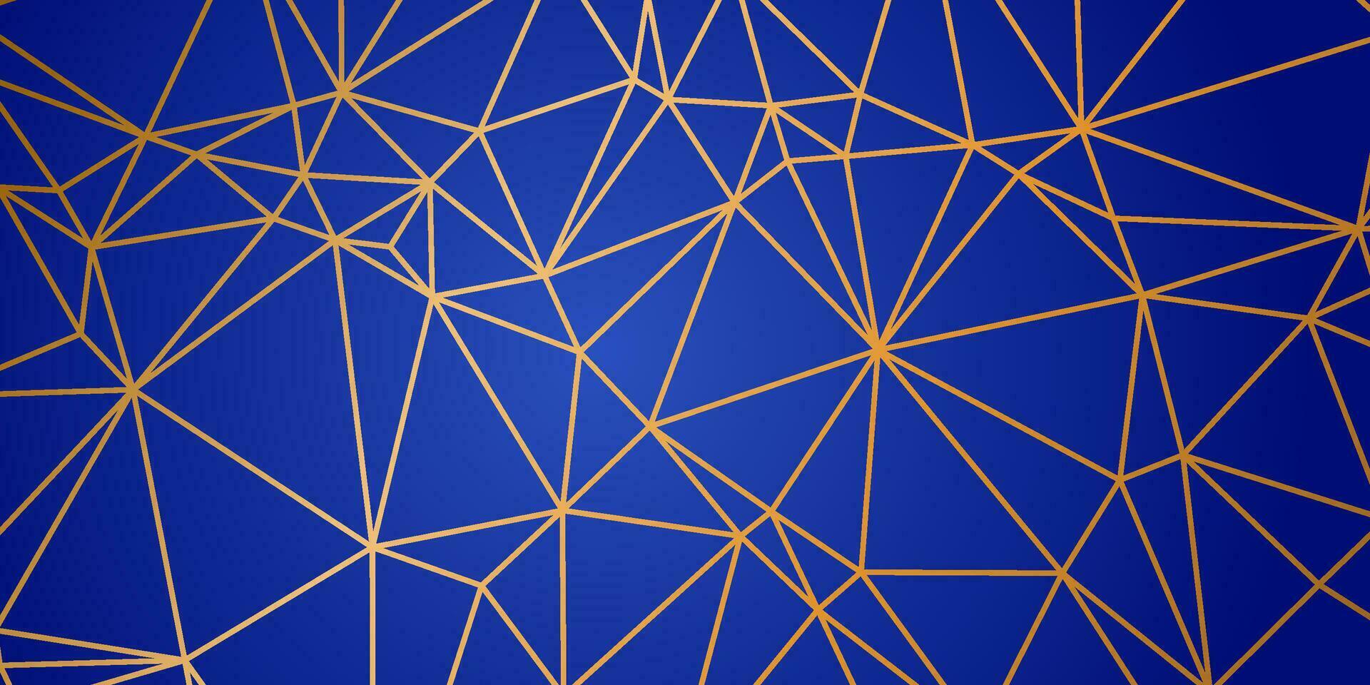 elegant dark blue background with gold lines vector