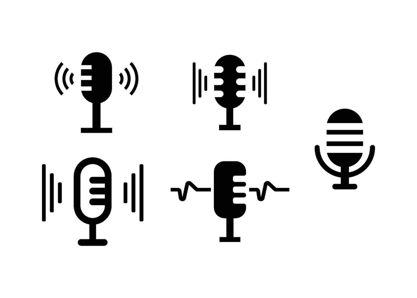 Mic podcast icon design template isolated illustration vector