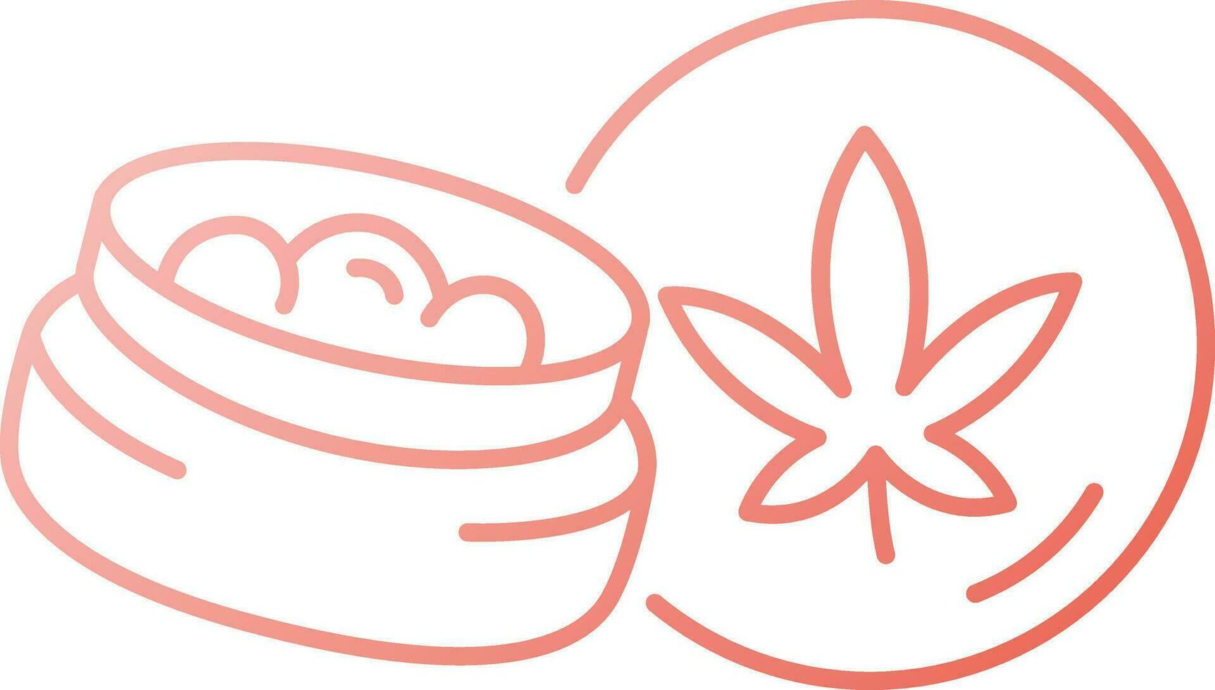 2D pixel perfect gradient hemp seeds icon, isolated vector, thin line illustration representing cannabis. vector