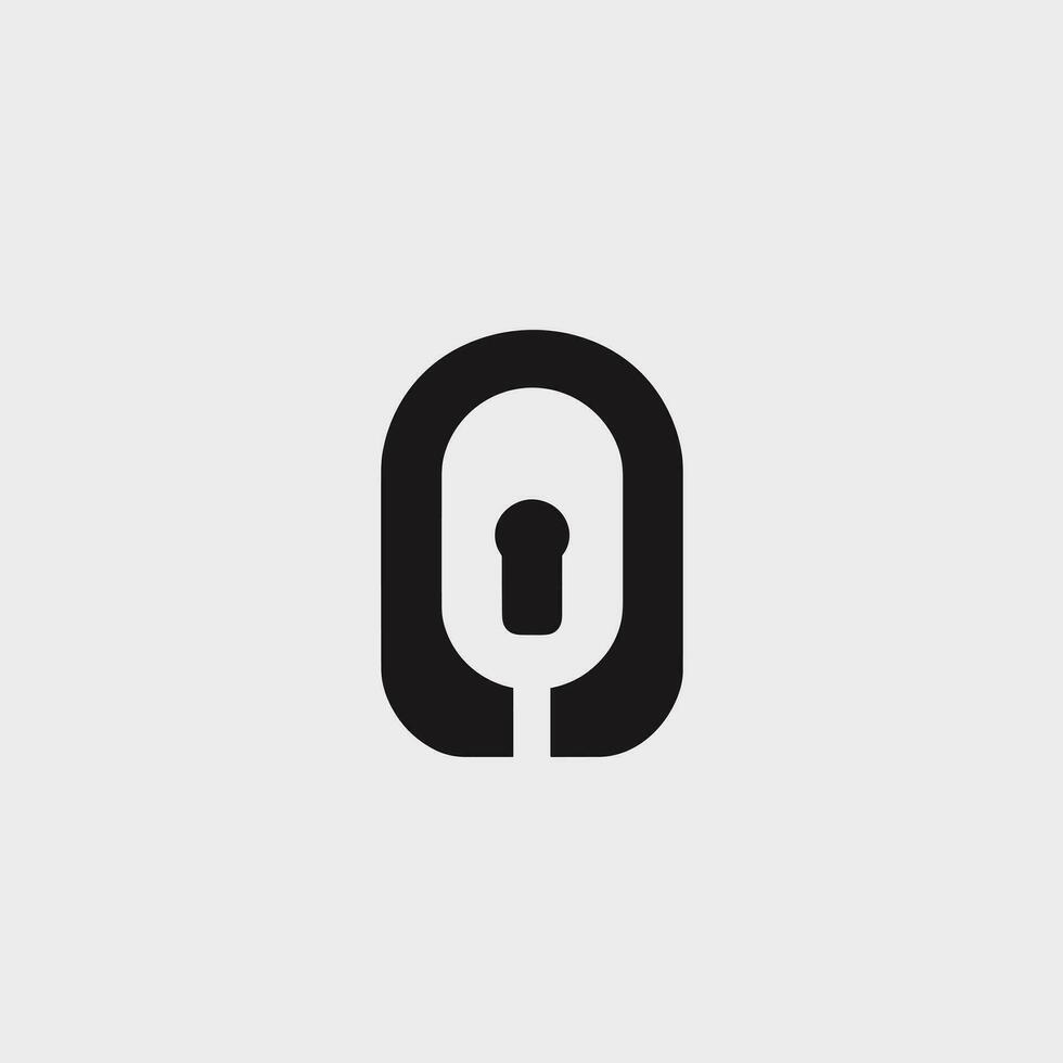 Utility home monochrome glyph logo. Reliability business value. Lock abstract icon. Design element. Created with artificial intelligence. Ai art for corporate branding, promotion campaign vector