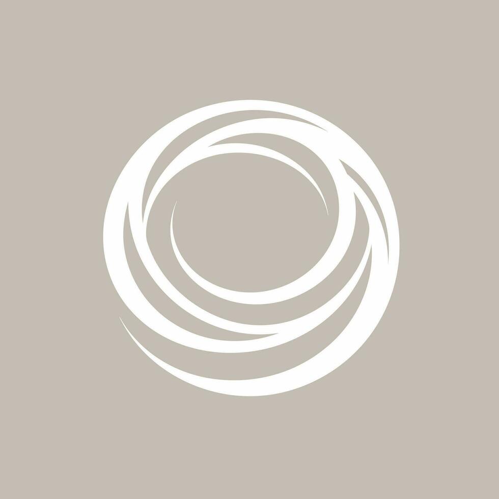 AI generated E learning filled monochrome logo. Business technology. Zen enso circle. Design element. Created with artificial intelligence. Ai art for corporate branding, saas firm, tech company vector