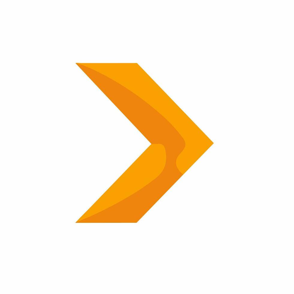 AI generated Energy provider filled orange logo. Right arrow simple icon. Innovation business value. Design element. Ai art for corporate branding, marketing campaign vector