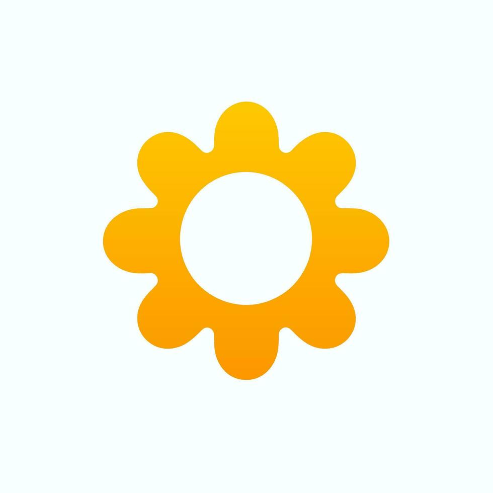 AI generated Green electricity provider filled gradient logo. Sustainable business value. Sunflower abstract icon. Design element. Ai art for corporate branding, website vector