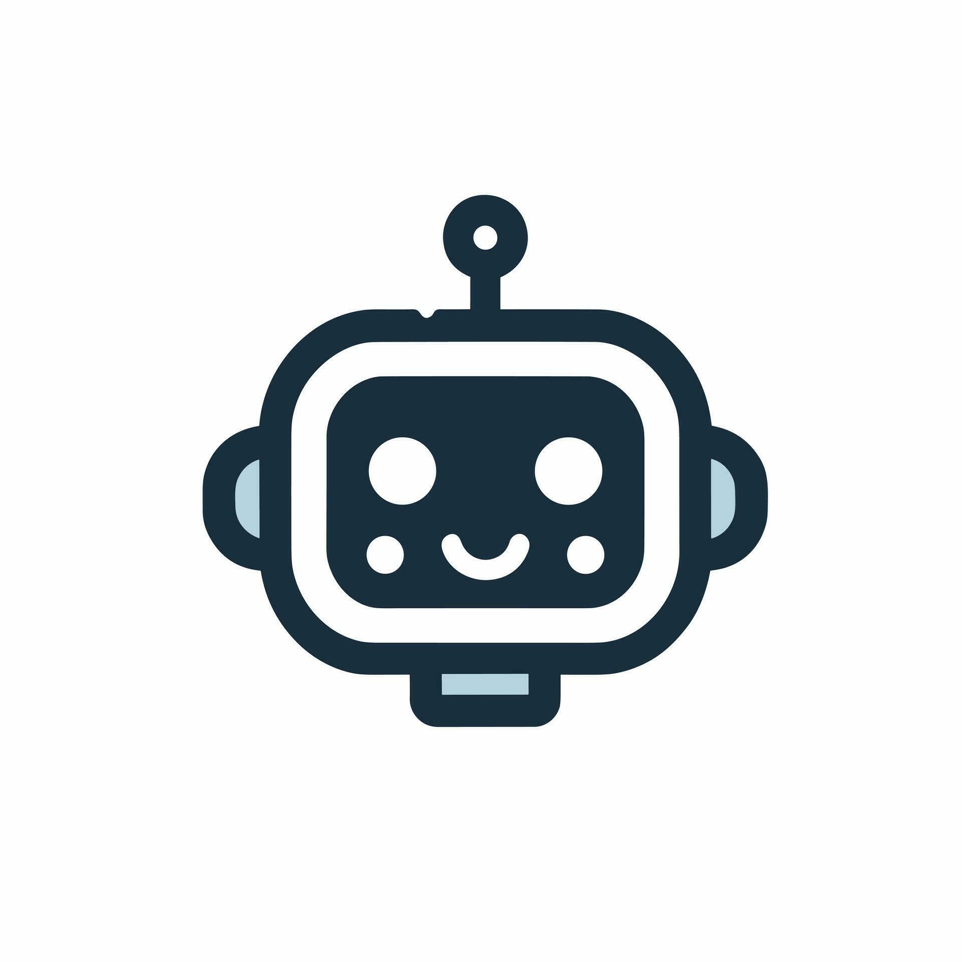 AI generated Robotic automation solutions monochrome glyph logo. User