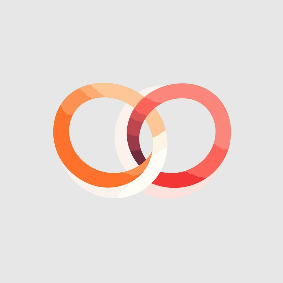 AI generated Project management filled gradient logo. Business technology. Linked rings. Design element. Ai art for corporate branding, saas firm, investment consultant vector
